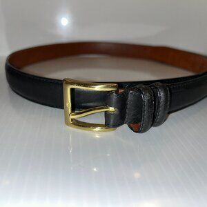 Coach Black Belt, Full Grain Cowhide with Solid Brass Buckle, Size 36